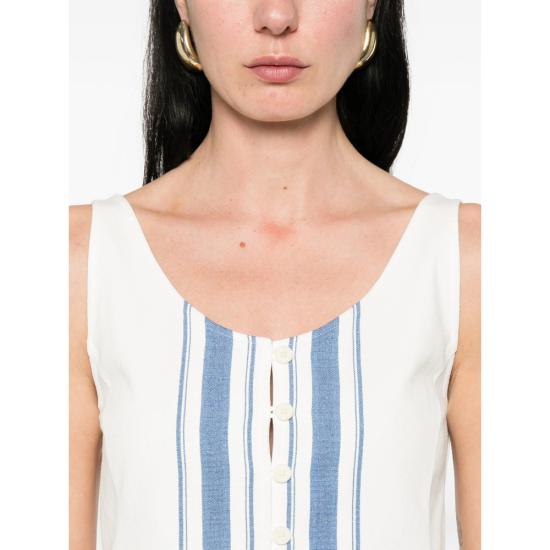 26SS 로우클래식 민소매 티셔츠 LCPS26TO01161 STRIP WHITE BLUE - LOW CLASSIC