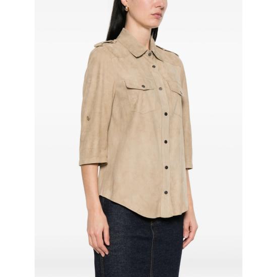 26SS 살바토레 산토로 가죽 자켓 50150 D BEIGE NEUTRALS - SALVATORE SANTORO