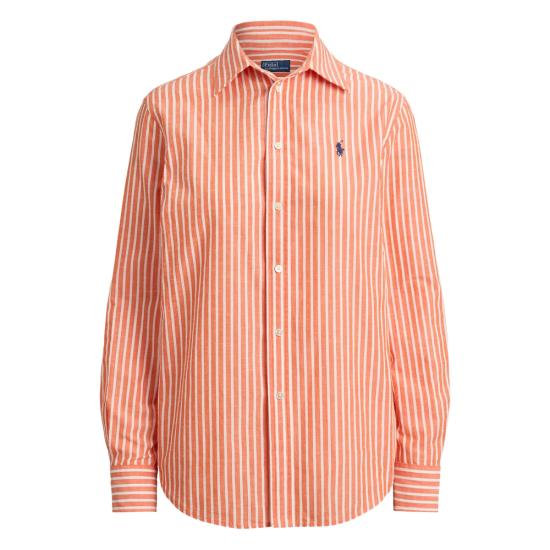 26SS 랄프 로렌 셔츠 211971514502 ORAWH ORANGE WHITE