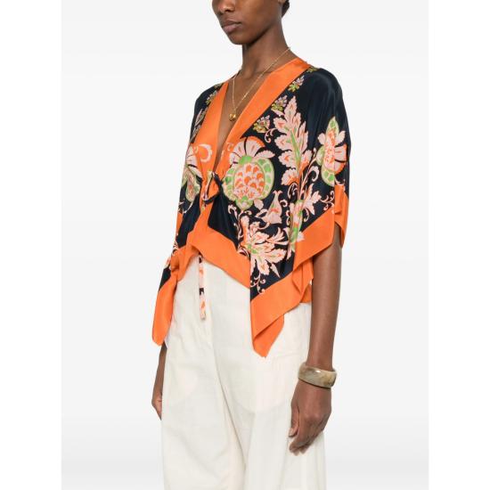 26SS 에트로 블라우스 AKI90 WRJA0174 X0884 ORANGE BLUE - ETRO