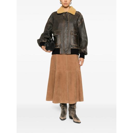 26SS 케이트 가죽 자켓 6075787 L787 950 BROWN NEUTRALS - KHAITE