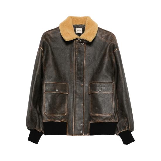 26SS 케이트 가죽 자켓 6075787 L787 950 BROWN NEUTRALS