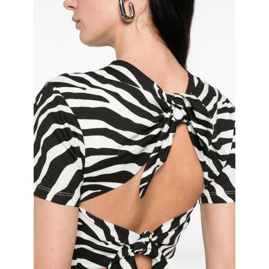 26SS 디 아티코 탑 260WCT00363 JJJ082PR 020 BLACK WHITE - THE ATTICO