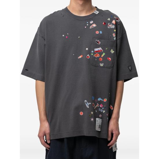 26SS 메종 미하라 야스히로 탑 J16TS821 BLACK GREY - MAISON MIHARA YASUHIRO