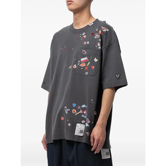 26SS 메종 미하라 야스히로 탑 J16TS821 BLACK GREY - MAISON MIHARA YASUHIRO