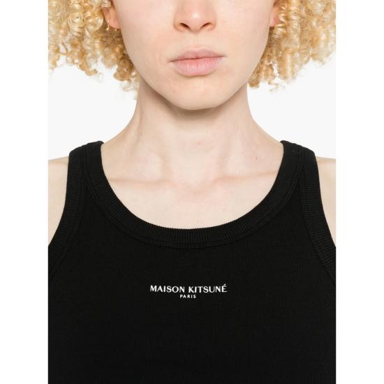 26SS 메종키츠네 민소매 티셔츠 QW00600KA0033 BLACK - MAISON KITSUNE