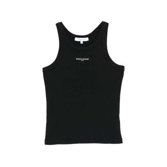 26SS 메종키츠네 민소매 티셔츠 QW00600KA0033 BLACK