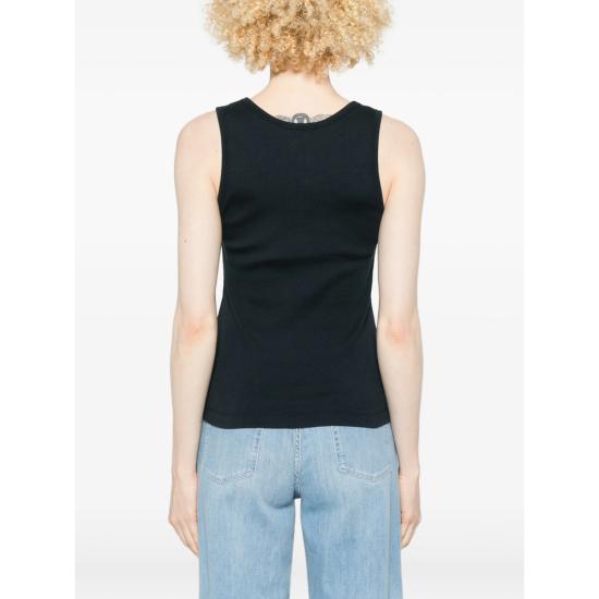 26SS 메종키츠네 베이비 폭스 립드 탱크탑 MW00121KA0033 CNAVY BLUE - MAISON KITSUNE