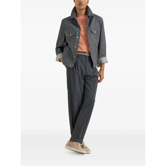 26SS 브루넬로 쿠치넬리 코튼 저지 크루넥 티셔츠 M0B138440 CUM25 ORANGE - BRUNELLO CUCINELLI