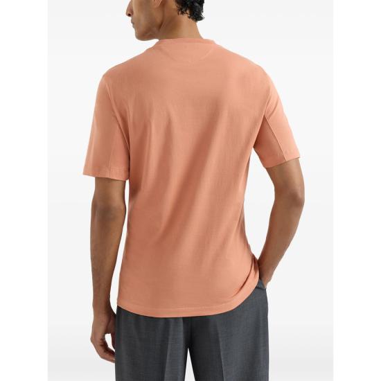 26SS 브루넬로 쿠치넬리 코튼 저지 크루넥 티셔츠 M0B138440 CUM25 ORANGE - BRUNELLO CUCINELLI