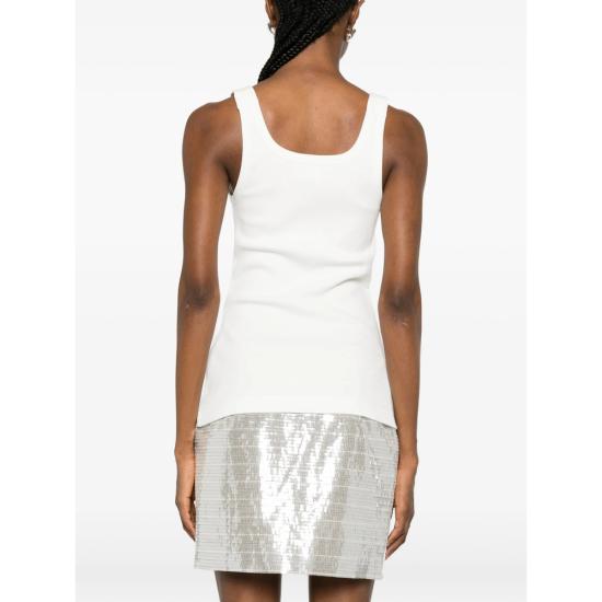 26SS 베르사체 민소매 티셔츠 80HAM619 J0198 039 WHITE - VERSACE