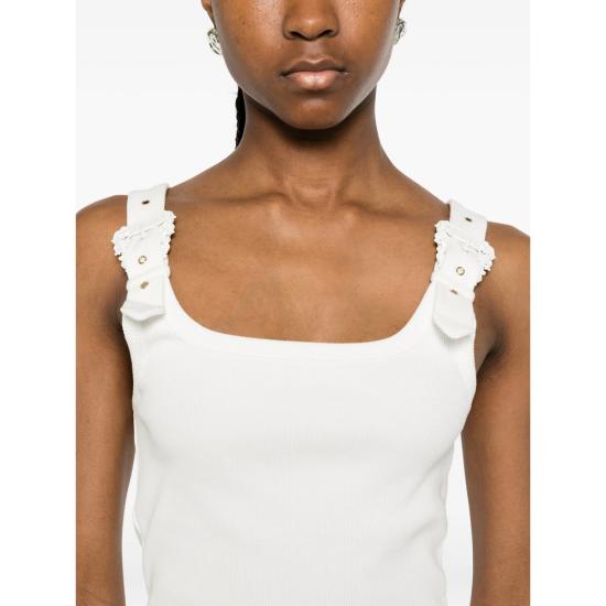 26SS 베르사체 민소매 티셔츠 80HAM619 J0198 039 WHITE - VERSACE