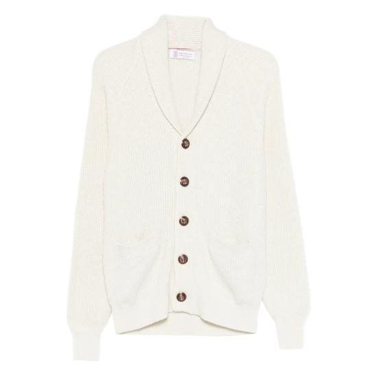 26SS 브루넬로 쿠치넬리 잉글리시 립 래글런 가디건 MNI708606 C2723 NEUTRALS