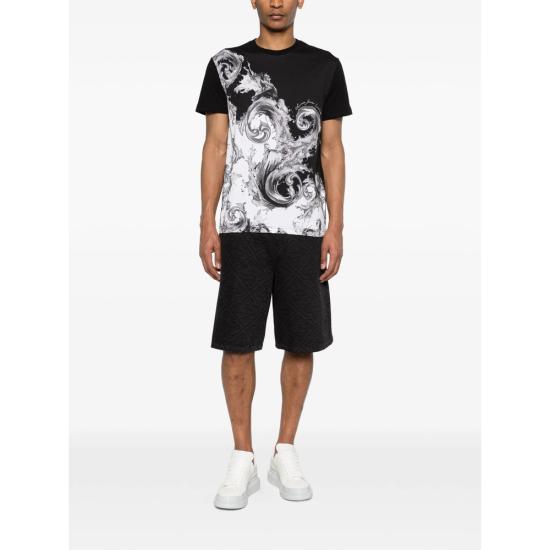 26SS 베르사체 탑 80GAH6SB JS541 V22 BLACK WHITE - VERSACE