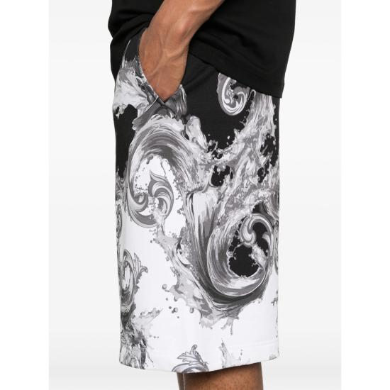 26SS 베르사체 숏팬츠 80GAD3BB FS217 V22 BLACK WHITE - VERSACE