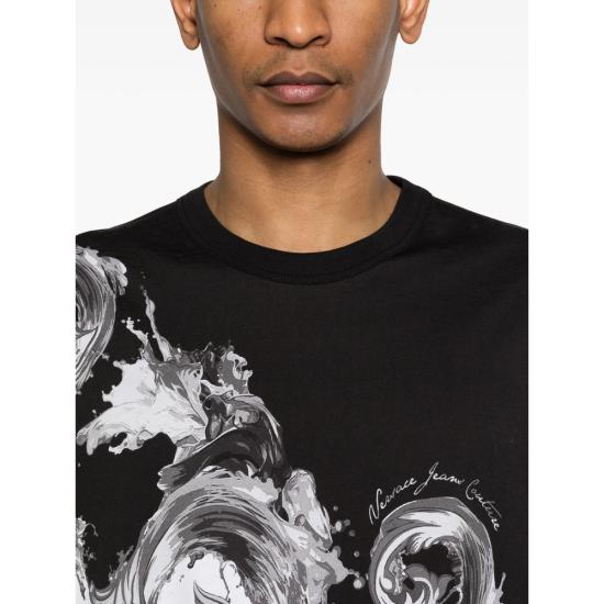 26SS 베르사체 탑 80GAH6RB JS540 V22 BLACK WHITE - VERSACE