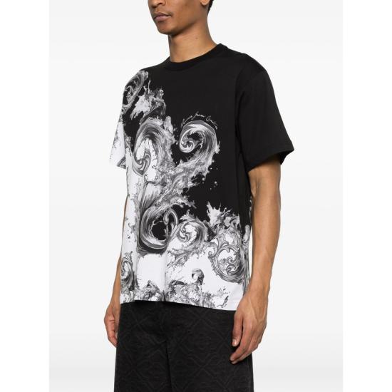 26SS 베르사체 탑 80GAH6RB JS540 V22 BLACK WHITE - VERSACE