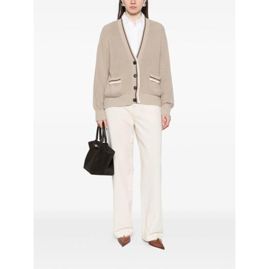 26SS 브루넬로 쿠치넬리 가디건 M19756306 CFI16 NEUTRALS - BRUNELLO CUCINELLI