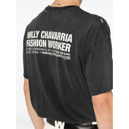 26SS 윌리 차바리아 탑 WCJSY0196 001 BLACK - WILLY CHAVARRIA