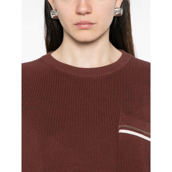 26SS 브루넬로 쿠치넬리 스웨터 M19253200 CSB21 BROWN - BRUNELLO CUCINELLI