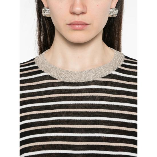 26SS 브루넬로 쿠치넬리 탑 M1T272310 CSI26 BLACK NEUTRALS - BRUNELLO CUCINELLI