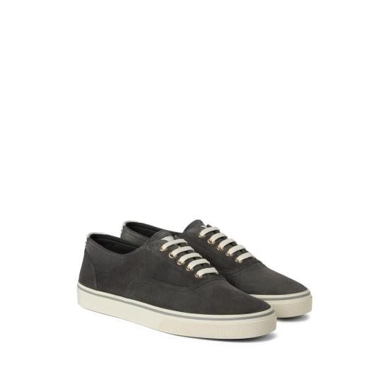 26SS 브루넬로 쿠치넬리 리버스 카프스킨 스니커즈 MZUPIGZ334 CCC62 GREY - BRUNELLO CUCINELLI