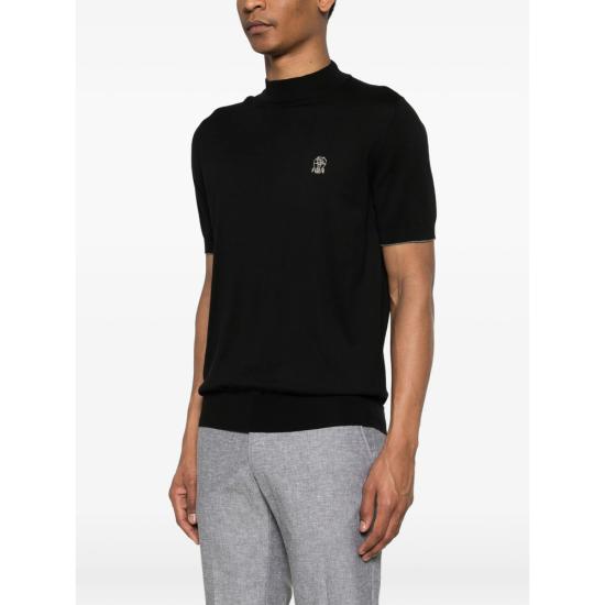 26SS 브루넬로 쿠치넬리 탑 M29800104 CH101 BLACK - BRUNELLO CUCINELLI