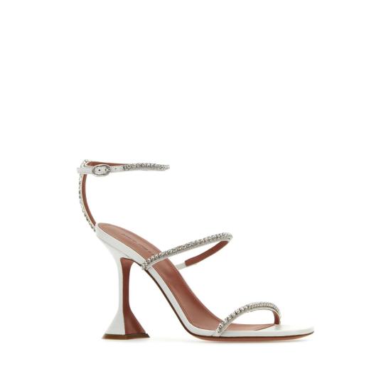 26SS 아미나 무아디 샌들 GILDA SANDAL 95 WHITE WHITE SILVER - AMINA MUADDI