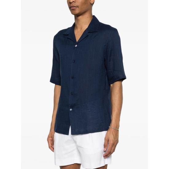 26SS 브루넬로 쿠치넬리 이지 핏 리넨 셔츠 MM6840615 C011 BLUE - BRUNELLO CUCINELLI