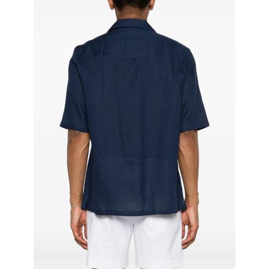 26SS 브루넬로 쿠치넬리 이지 핏 리넨 셔츠 MM6840615 C011 BLUE - BRUNELLO CUCINELLI