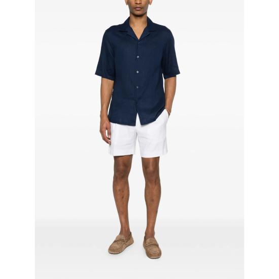 26SS 브루넬로 쿠치넬리 이지 핏 리넨 셔츠 MM6840615 C011 BLUE - BRUNELLO CUCINELLI