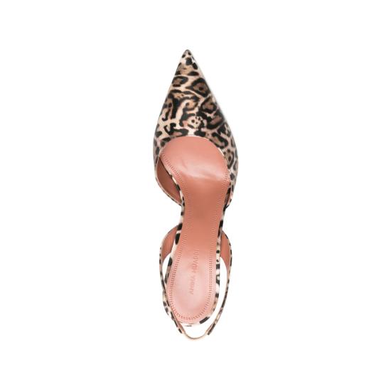 26SS 아미나 무아디 부츠 HOLLI SLING 95 LEOPA NEUTRALS BROWN - AMINA MUADDI