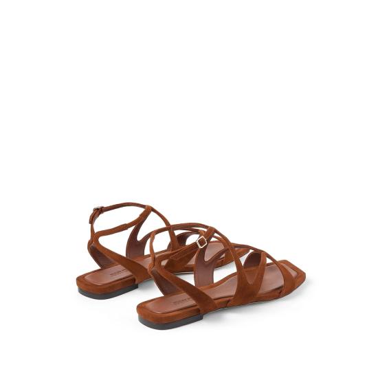 26SS 지미추 샌들 AYLA FLAT SUE TAN BROWN - JIMMY CHOO