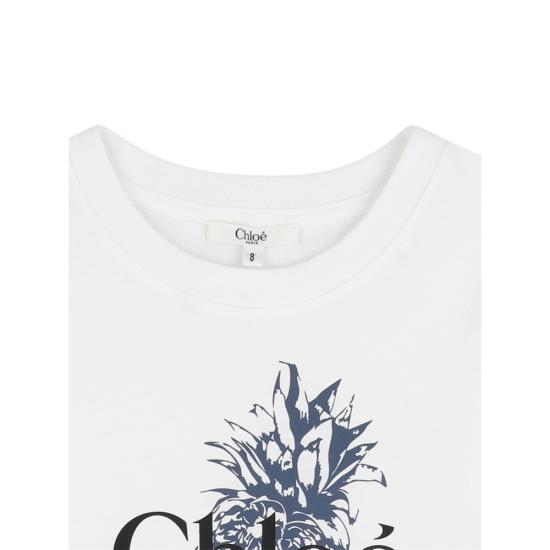 26SS [키즈] 끌로에 티셔츠 C20855 117 WHITE - CHLOE