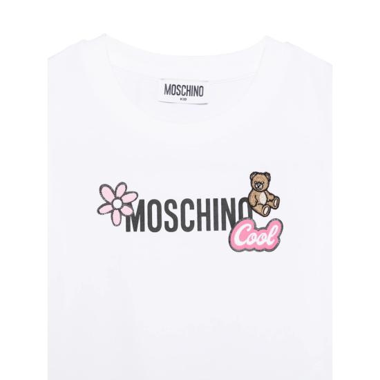 26SS [키즈] 모스키노 티셔츠 HDM073 LBA00 10101 WHITE - MOSCHINO