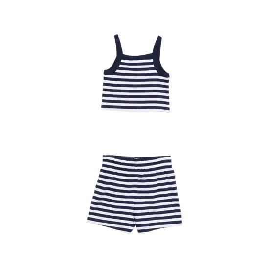 26SS [키즈] 모스키노 티셔츠 HDG01M LAE10 83686 BLUE WHITE - MOSCHINO