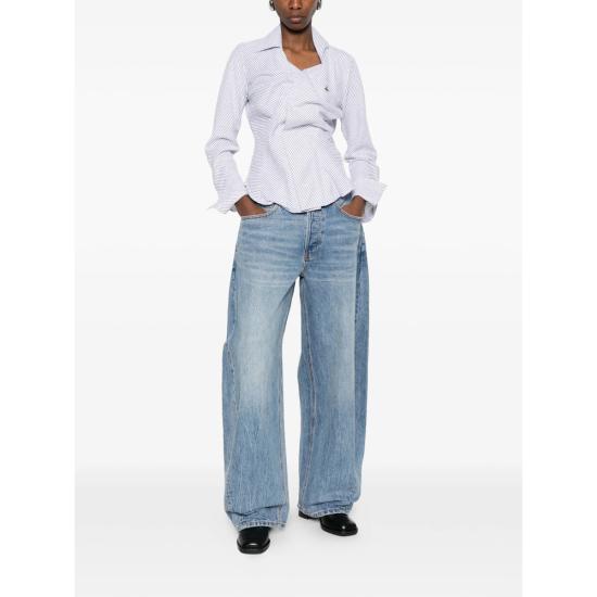 26SS 비비안웨스트우드 셔츠 1501000C W01ET O201 WHITE BLUE - VIVIENNE WESTWOOD