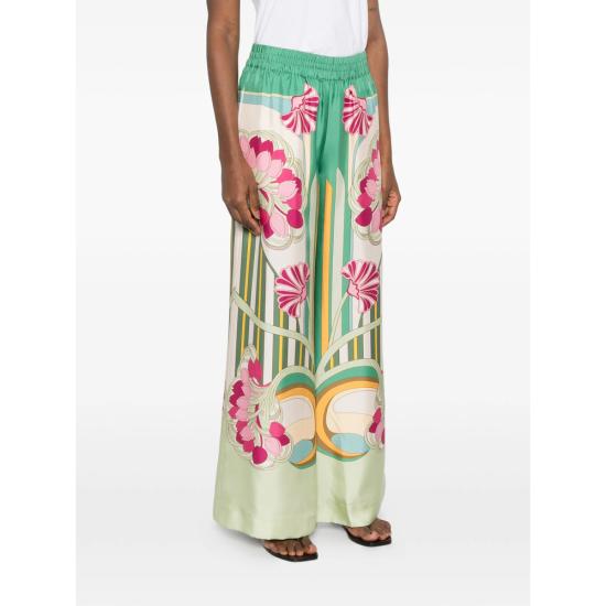 26SS 라 더블제이 팔라초 팬츠 TRO0026 SIL001TUL0 GR02 GREEN NEUTRALS - LA DOUBLEJ