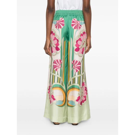 26SS 라 더블제이 팔라초 팬츠 TRO0026 SIL001TUL0 GR02 GREEN NEUTRALS - LA DOUBLEJ