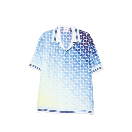 26SS 카사블랑카 셔츠 SS26 SH 003 06 OPTIC BLUE WHITE