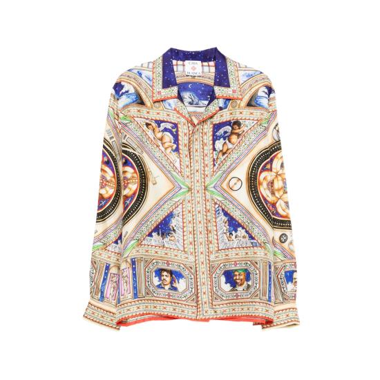 26SS 카사블랑카 셔츠 SS26 SH 006 01 TAKEC NEUTRALS BLUE