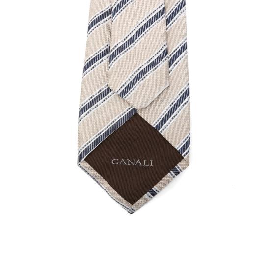 26SS 카날리 넥타이 HJ04572 18 000 NEUTRALS BLUE - CANALI