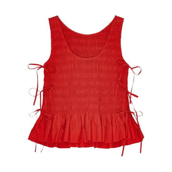 26SS 가니 민소매 티셔츠 W0904 474 RED - GANNI