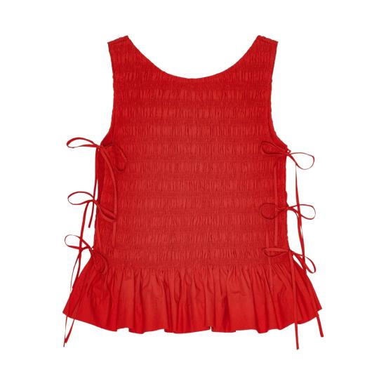 26SS 가니 민소매 티셔츠 W0904 474 RED