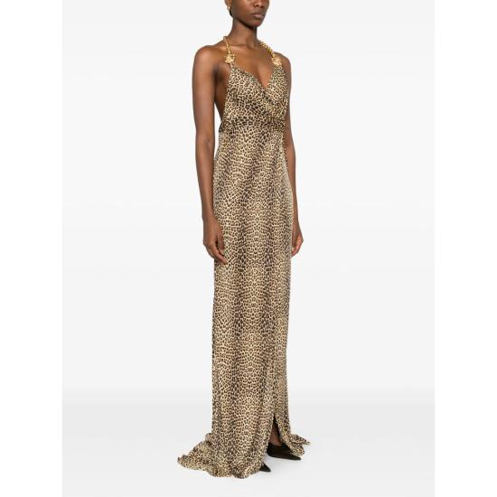 26SS 로베르토 카발리 롱 원피스 WQT105 NXR31 03596 NEUTRALS BROWN - ROBERTO CAVALLI