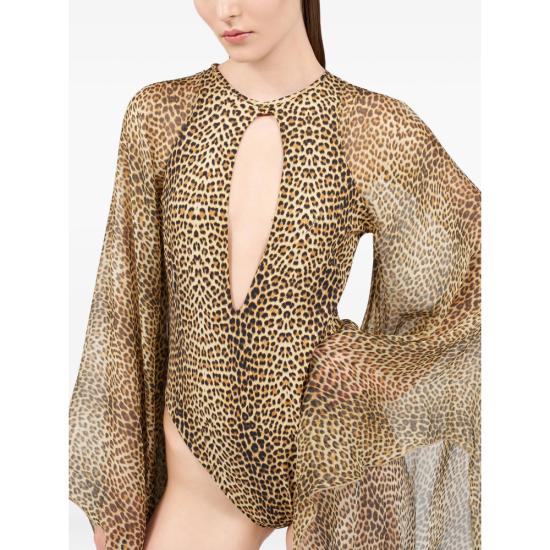 26SS 로베르토 카발리 원피스 수영복 WQW003 HVR31 03596 NEUTRALS BLACK - ROBERTO CAVALLI