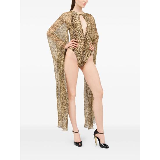 26SS 로베르토 카발리 원피스 수영복 WQW003 HVR31 03596 NEUTRALS BLACK - ROBERTO CAVALLI