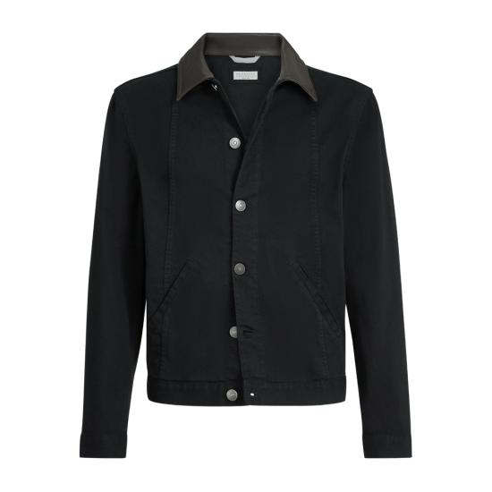 26SS 브루넬로 쿠치넬리 가먼트 다이 재킷 M277P6911 CNP22 BLACK BROWN