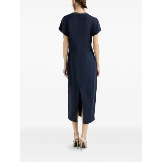 26SS 브루넬로 쿠치넬리 미디 원피스 MH126AHB51 C4224 BLUE - BRUNELLO CUCINELLI