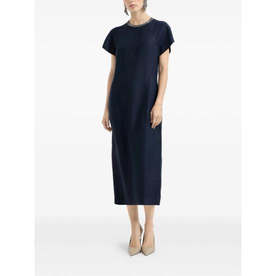 26SS 브루넬로 쿠치넬리 미디 원피스 MH126AHB51 C4224 BLUE - BRUNELLO CUCINELLI